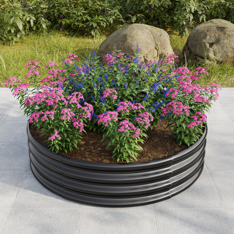 Verzinkt erhöhte Gartenbett, Pflanzer erhöhte Gartenbetten im Freien, Runde Freiheit erhöhte Gartenbetten für Gartenbau Gemüse, Früchte, Blumen