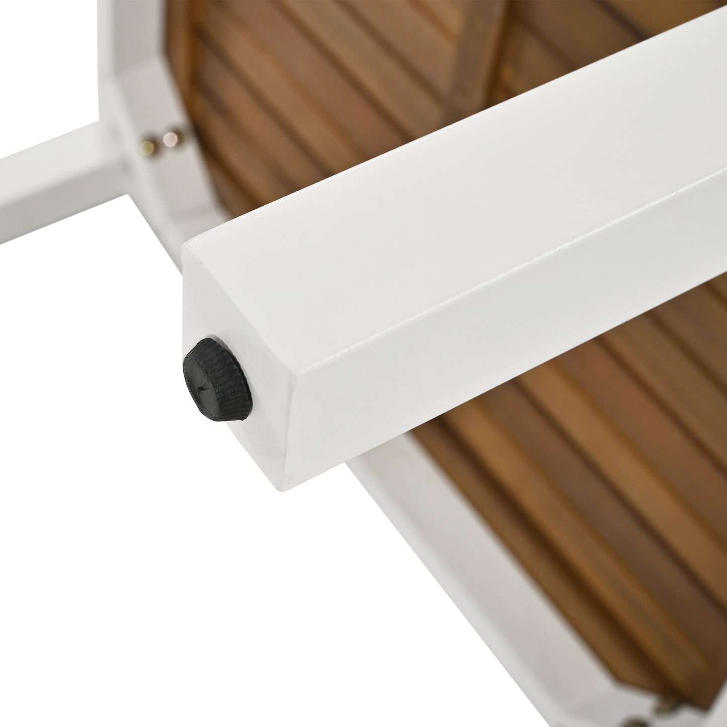 Garten-Loungesessel-Set, Gestell aus verzinktem Stahl, (2x Zweisitzer, 2x Beistelltische, 1x Tisch), Akazienholzplatte, Stoffbezug zur Bespannung der Rückenlehne, beige(previous sku:HW00005AAW)