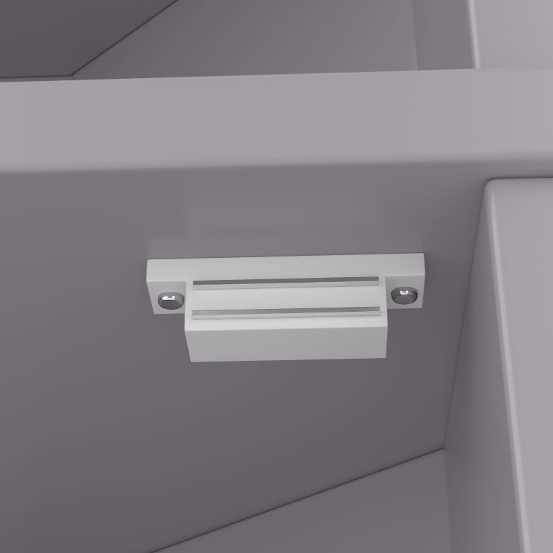 36.5 x 24.5 x 170cmDreieckiger Badezimmerschrank, feuchtigkeitsbeständiger Lack, drei offene Ablagefächer, Doppeltüren, verstellbare Einlegeböden, platzsparend, Grau
