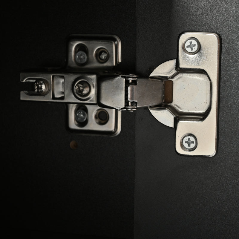 Schwarzes TV-Schrank, 190 cm(L) x 38 cm(W) x 48 cm(H), goldene Tischbeine