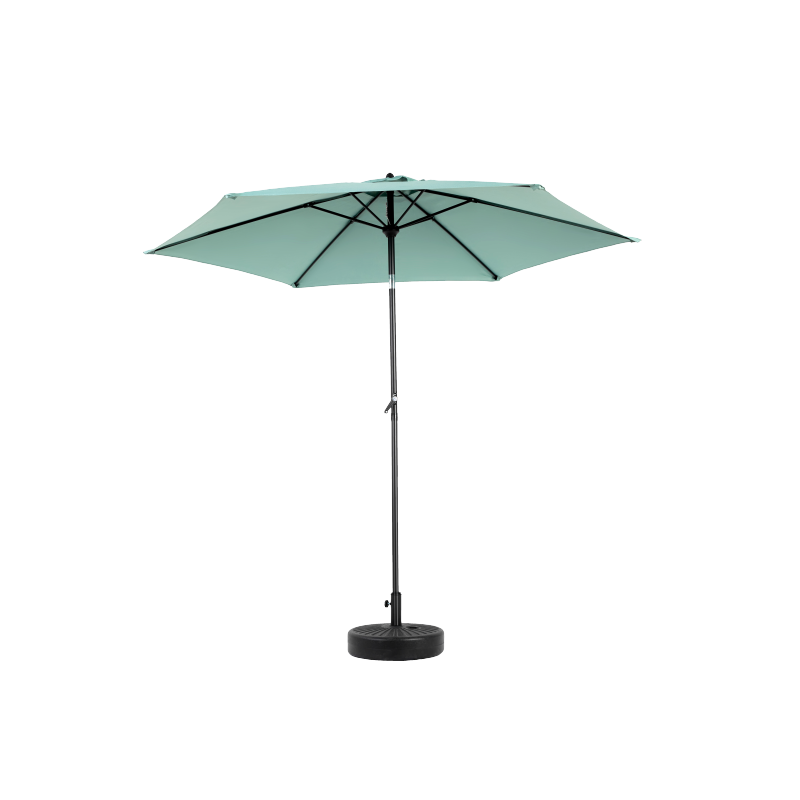 14.8 Ft Double Sided Outdoor Umbrella Rectangular Large with Crank (Light Green)(No Base)