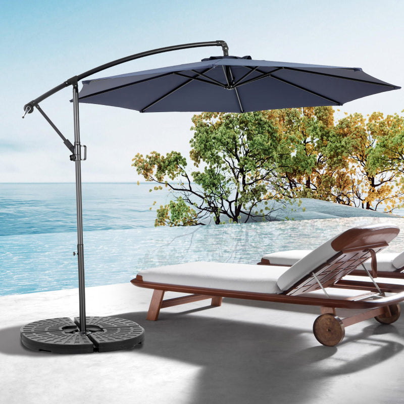 14.8 Ft Double Sided Outdoor Umbrella Rectangular Large with Crank(Light Green) (No Base)