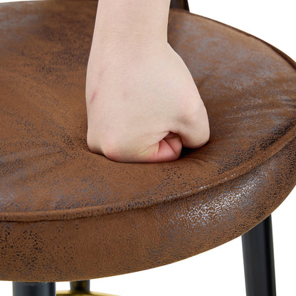 360° drehbarer Barstuhl. Braun atmungsaktives komfortables Technologiestoff, bequemer gepolsterter Bar-Stuhl, Eine Box von 2 Packungen.