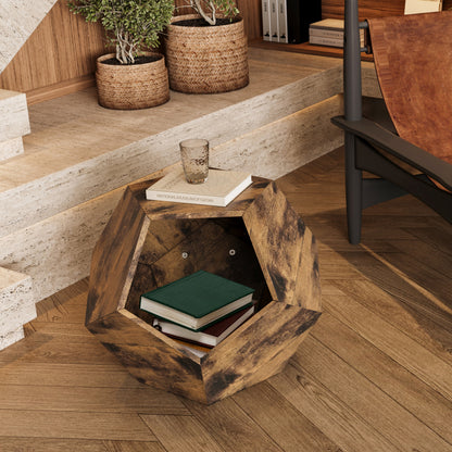 66CM Modern Pet Furniture Cat Carrier Side Table MDF Multi-Purpose Furniture Antique Wood Color