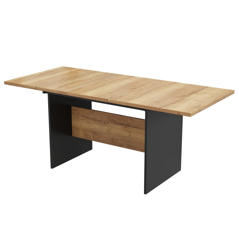 Erweiterbarer Esstisch 140/180*80cm, Holzmaserung Rechteckiger Esstisch