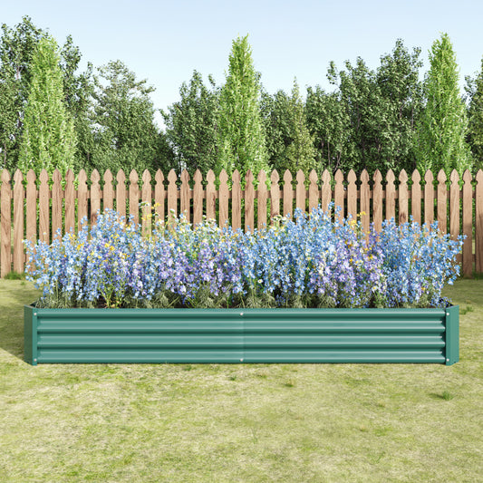 Hochbeet Metall Pflanzenbeet, Hochbeete für Garten aus robustem Stahlblech mit stabilem Design, Rostschutz und Langer Haltbarkeit, Hochbeet Bausatz ohne Boden, Ideal für Gemüse, Kräuter & Blumen Anthr