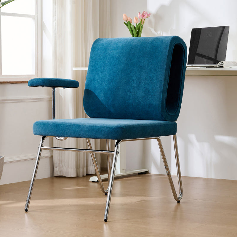 Bürostuhl mit integriertem Katzenbett - Haustierfreundlicher Stuhl, kratzfestes Material,schbreite Sitzfläche, austauschbare Armlehnen, menenfreundliches Design, Katzenbett in der Rückenlehne, Blue