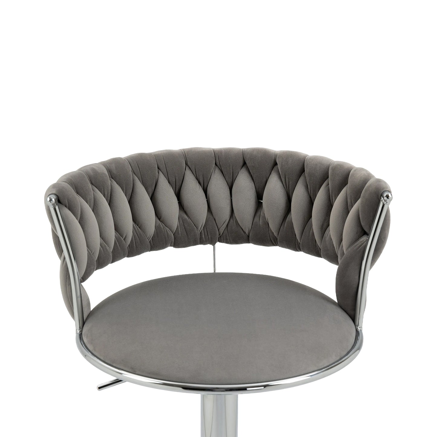 COOLMORE 360 Grad drehbare Barhocker 2 Stück Set höhenverstellbare Stühle mit Fußstütze für Küche, Esszimmer, Insel, Bar, Weinkeller, Büro, Wohnzimmer, Wohnzimmer, Silber, Modern Style, High-End Style