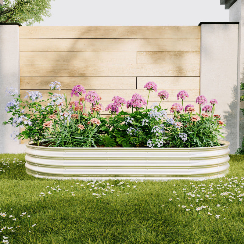 Hochbeet aus Metal Verzinkte Pflanzer erhöhte Gartenbett-Kit, Gartenbetten für im Freien für Gemüse, Blumen und Kräuter, Heavy Duty, rostbeständig, einfache Montage, 1pcs 6x3x1ft