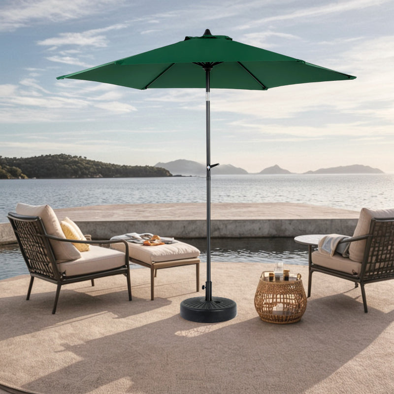 14.8 Ft Double Sided Outdoor Umbrella Rectangular Large with Crank (Dark Green)(No Base)
