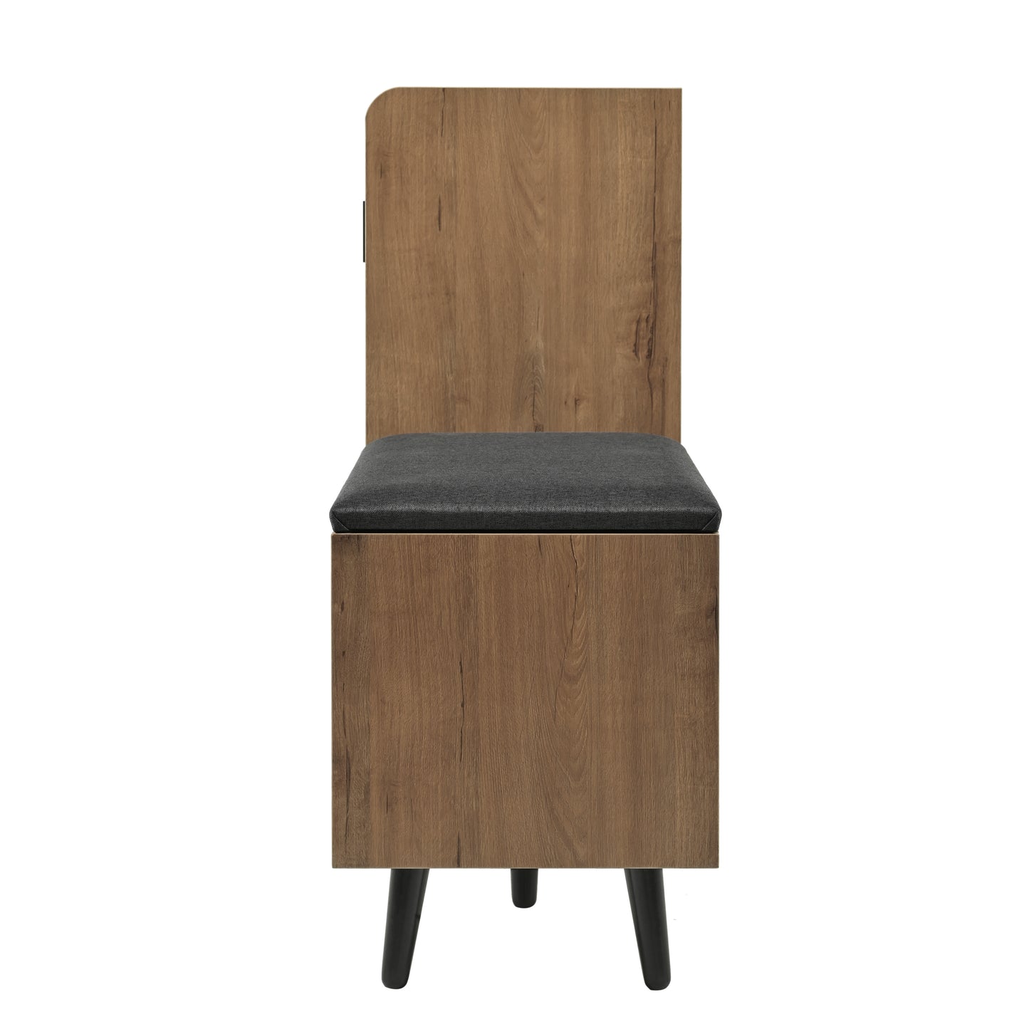 Moderner Schuhbänke mit Holzmaserung, Schuhschrank