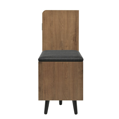 Moderner Schuhbänke mit Holzmaserung, Schuhschrank