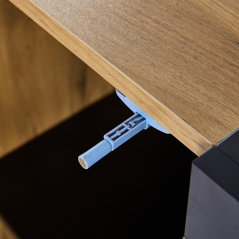 Sideboard, Modernes Anrichte Schrank Buffetschrank Sideboard mit 3 Schubladen,Accent Konsolentisch-Aufbewahrungsschrank mit Glas, Breite 140 cm