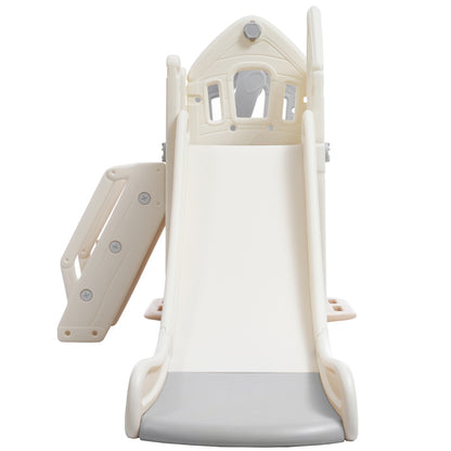 Kinderrutschen-Set mit Schaukel,5 in 1 Kinderrutsche, Rutsche, Klettern, Stauraum, Schaukel, Basketballrahmen ,Schaukel Rutsche für Indoor