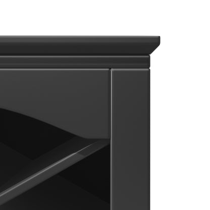 Küchenschrank 120x180cm LED, Hohes Buffet Schwarz, 3 Türen & 3 Schubladen, App-Steuerung, MDF Mehrzweckschrank