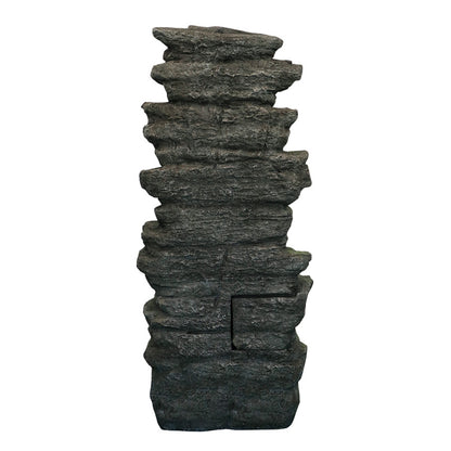 40inches High Outdoor Rock Water Fountain for Home Garden Decor