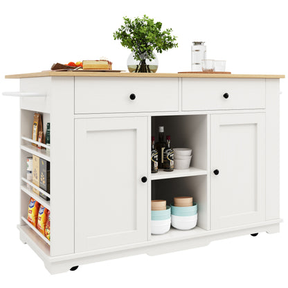 Kücheninsel, Küchenwagen mit Steckdosenleiste ausgestattet, Küchenschrank, Servierwagen mit arbeitsplatte, buffetschrank, Speisewagen mit Holzmaserung, buffetschrank,weiß