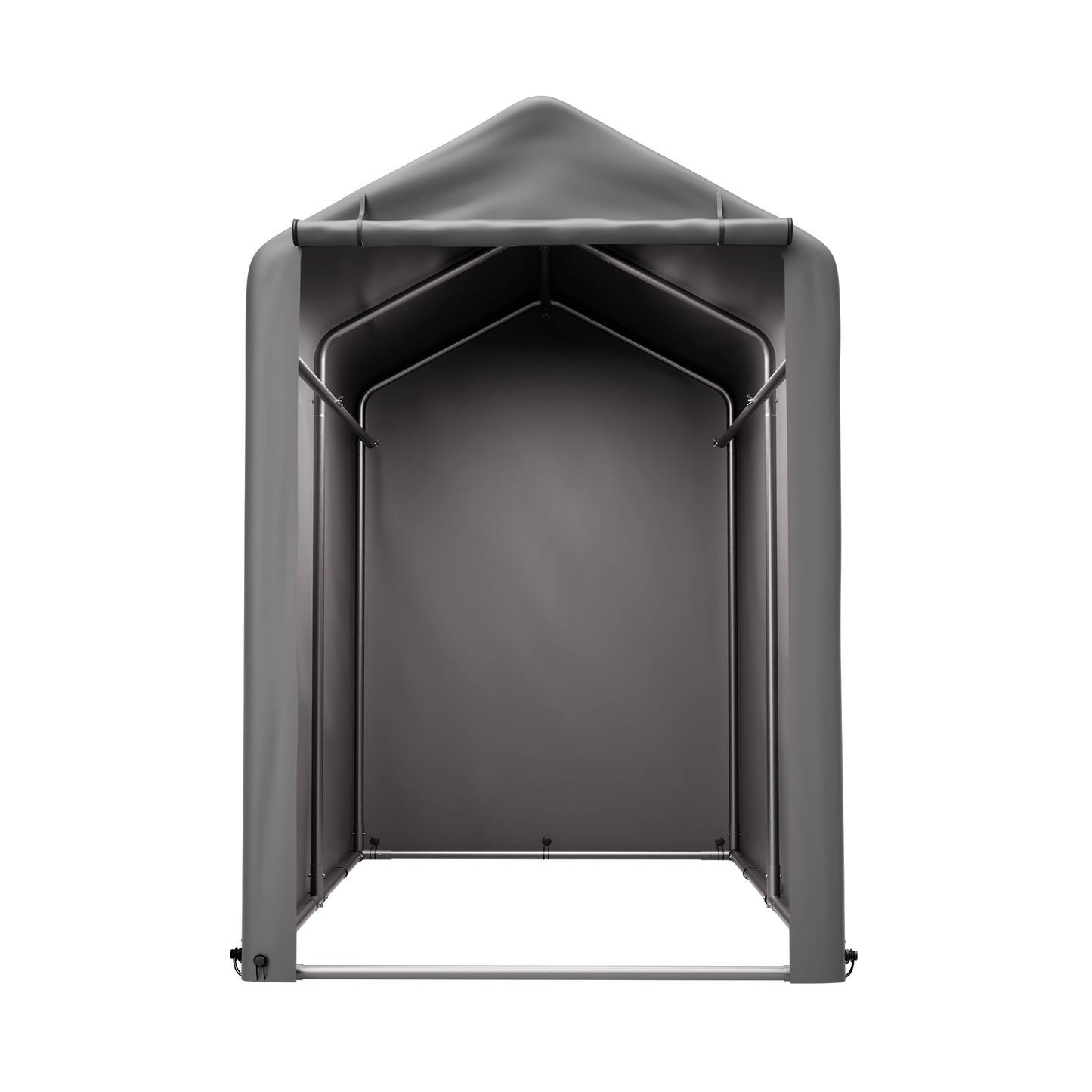 Fahrradgarage 187x100x160cm dunkelgrau wetterfest für Fahrräder und Gartengeräte