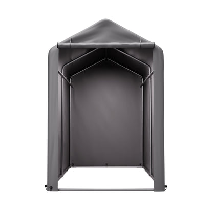 Fahrradgarage 187x100x160cm dunkelgrau wetterfest für Fahrräder und Gartengeräte