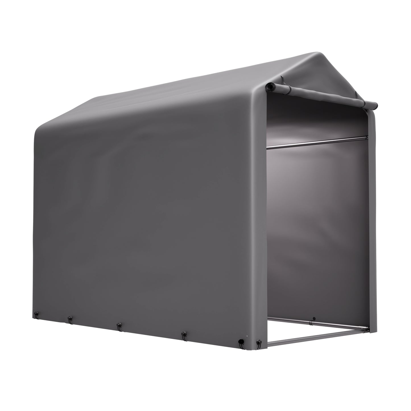 Fahrradgarage 187x100x160cm dunkelgrau wetterfest für Fahrräder und Gartengeräte