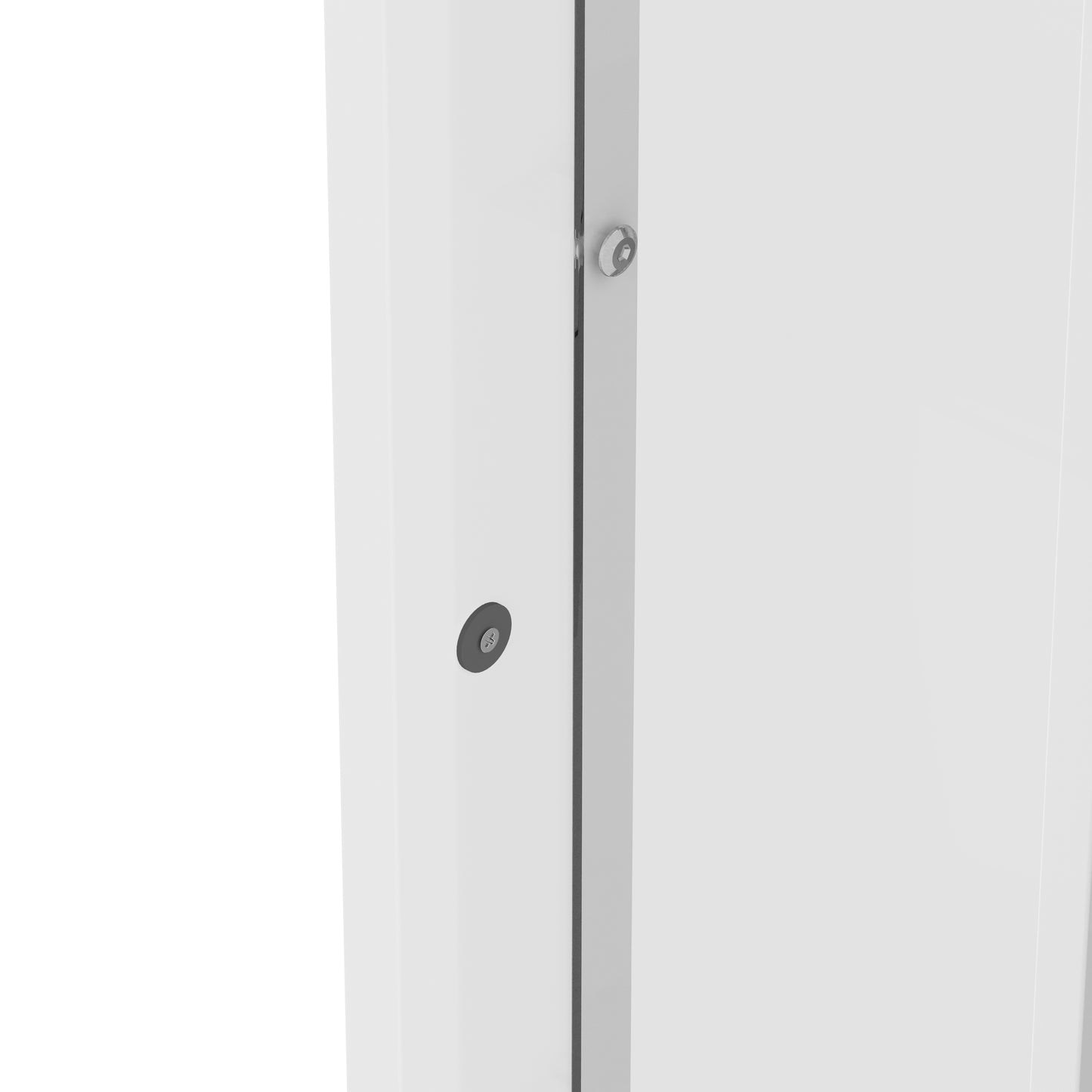 multifunktionale Vitrine, Glastrennwand, LED-Farbwechsel Licht, schlichtes Design, weiß