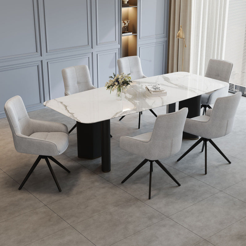 2 Drehbare Stühle nach Anthropometrie, perfekt für Küche und Esszimmer, Grau