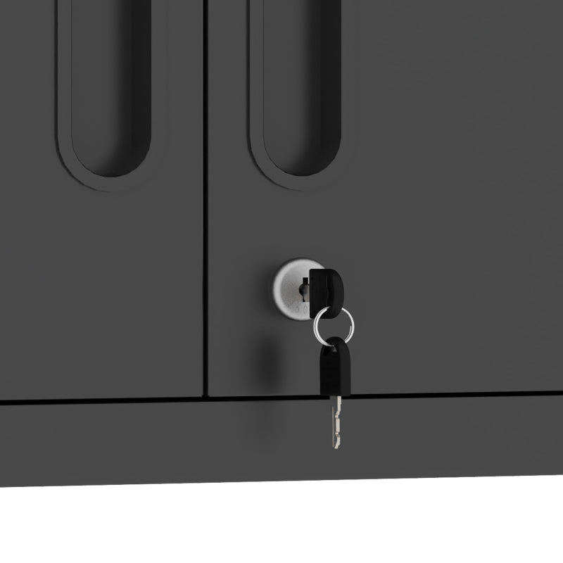 Metall-Wandschrank mit Türverschluss & Ablage - Robust, Umweltfreundlich, Ideal für Garage, Werkstatt & Büro - Ohne Holz, Kein Formaldehyd, Haustier- & Familiegeeignet, H77 cm × B75 cm × T30 cm