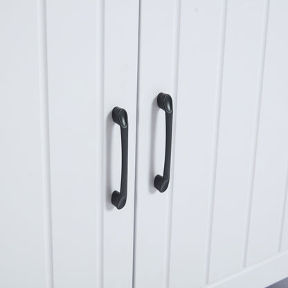 Flurgarderobe Paneel+Schuhschränke, Schuhwechsel-Set, weiß Garderoben-Set 140.6 x 32 x 180 cm
