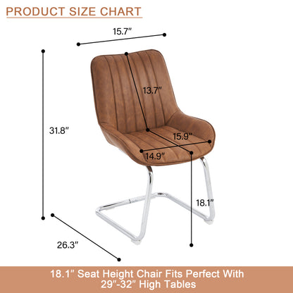 Sorgfältig ausgewählte Küche Wohnzimmer Esszimmer Stühle aus Kunstleder Material für leichtere Wartung! (Satz von 2)