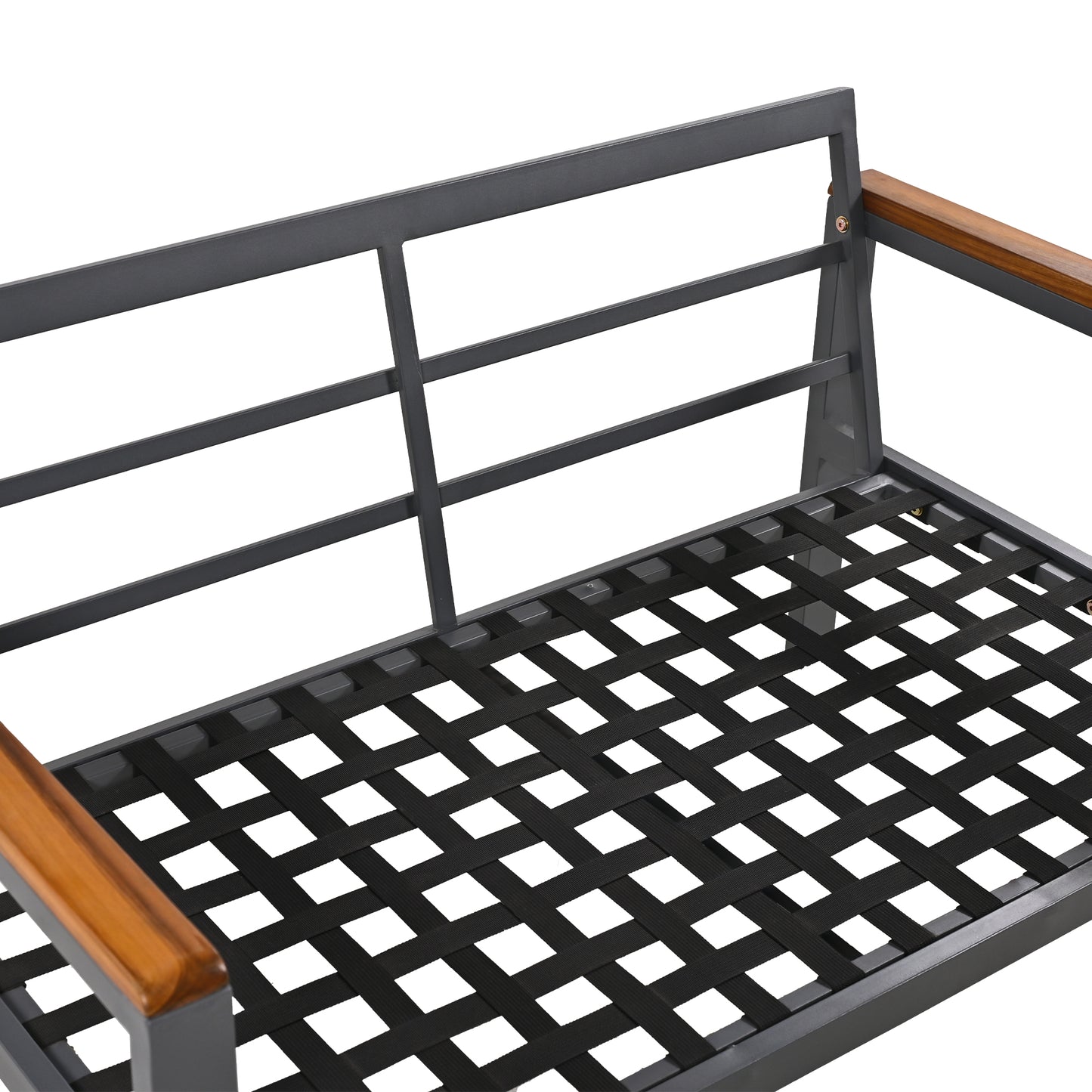 Loungeset, Gartenmöbel-Set mit Rahmen aus verzinktem Stahl, (breites Set, 4-teiliges Esstisch-Set, 1x 2-Sitzer-Sofa, 2x Einzelstühle, 1x Tisch), Akazienholz Tischplatte und Armlehnen,Beige