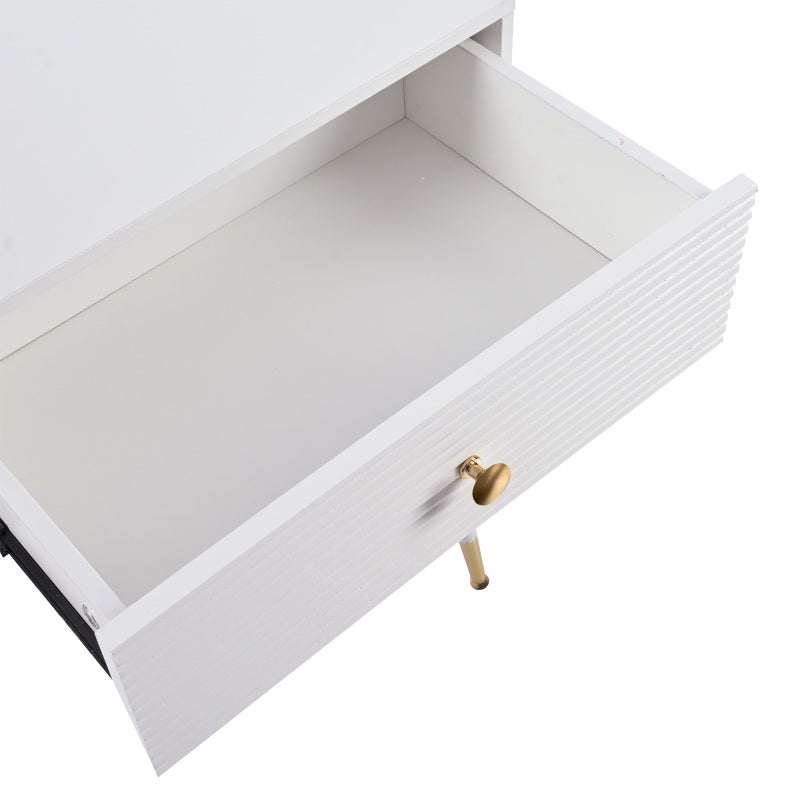 Schminktisch, Kosmetiktisch-Set mit LED-Beleuchtung und Spiegel, mit verstellbarem Seitenschrank und ausziehbarem Design. Maße:B100/H78/T40 cm(ohne Hocker)