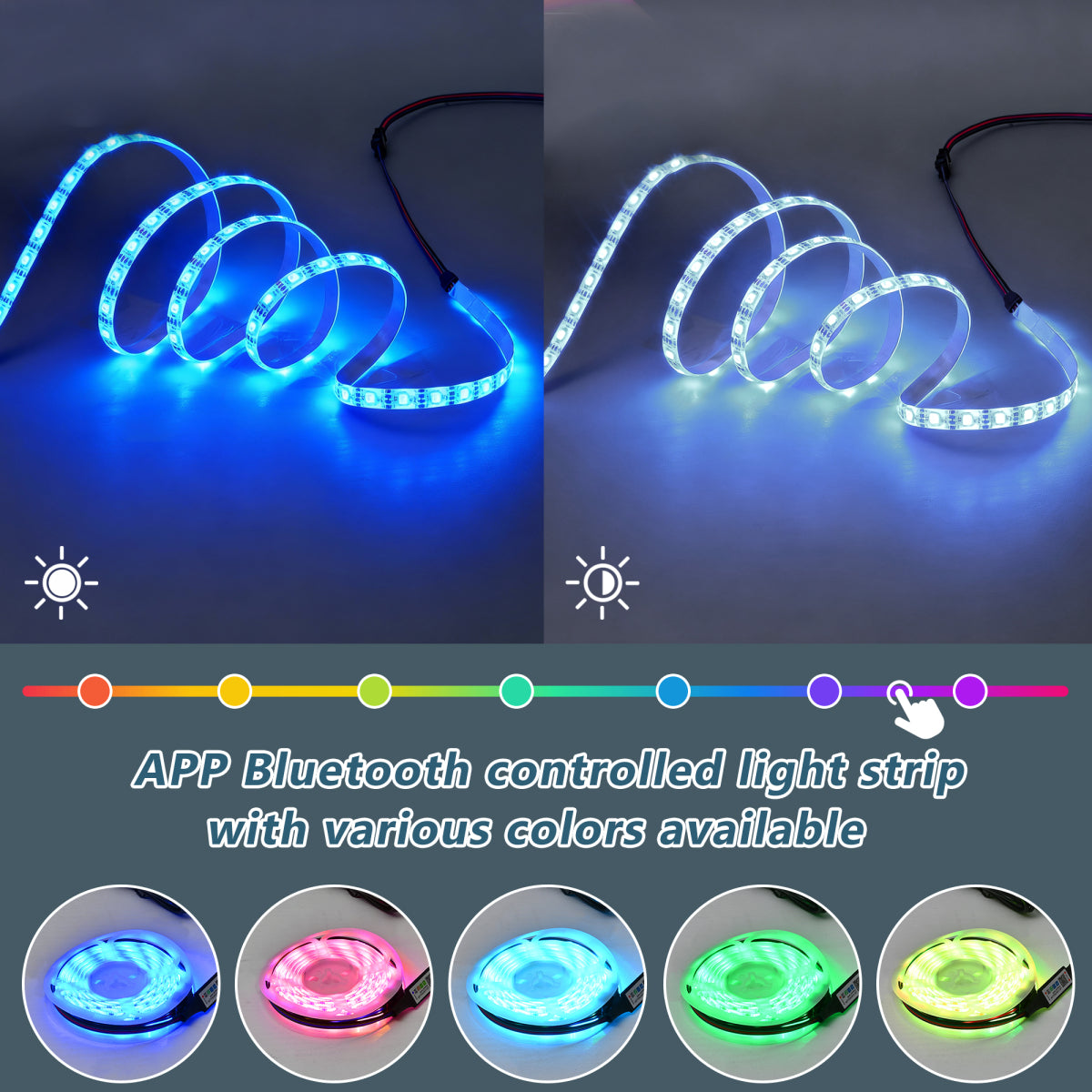 Modernes Sideboard 160cm mit LED-Beleuchtung & App-Steuerung, Hochglanz-Fronten, 4 Schubladen & Glasfach, TV-Schrank Kommode Weiß/Anthrazit