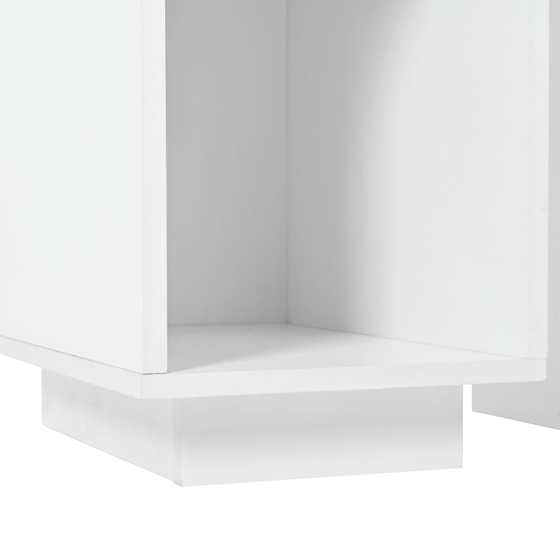Beleuchteter Schminktisch mit Spiegel & Hocker – Moderner Frisiertisch mit Einstellbarer Helligkeit, Schubladen & Offener Ablage, Weiß, 100×40×138 cm