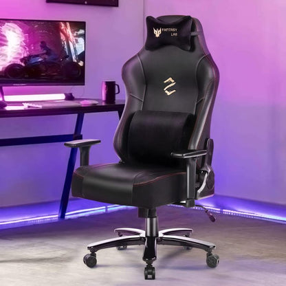 Gaming Stuhl mit Massagefunktion Racing Gamer Stuhl mit Massage Lendenwirbelstütze Gaming Sessel 180KG Belastbarkeit 55 * 52cm großes Kissen Verstellbare Armlehne 3D