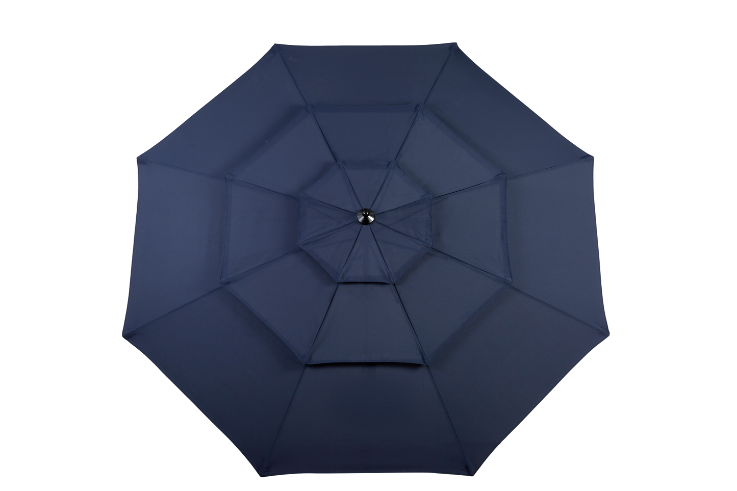 14.8 Ft Double Sided Outdoor Umbrella Rectangular Large with Crank (Navy Blue) (No Base)