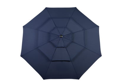 14.8 Ft Double Sided Outdoor Umbrella Rectangular Large with Crank (Navy Blue) (No Base)