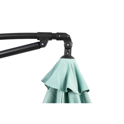 14.8 Ft Double Sided Outdoor Umbrella Rectangular Large with Crank(Light Green) (No Base)