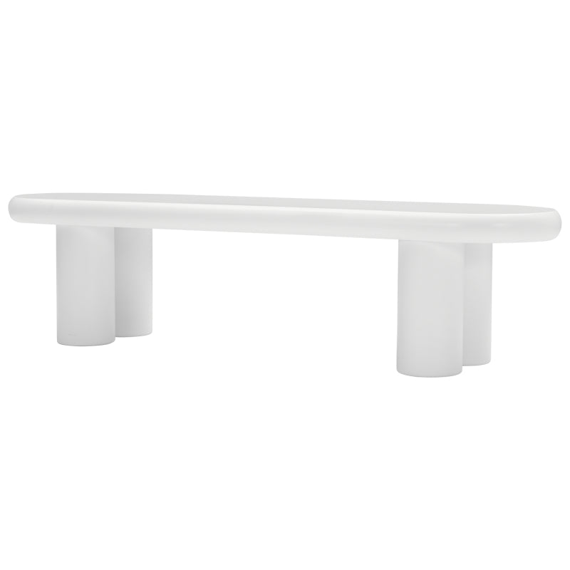 Weißer 160 x 40 x 40 cm großer TV-Schrank, moderner TV-Tisch im minimalistischen Stil mit 4 stabilen Stützbeinen, geeignet für Fernseher bis zu 65 Zoll