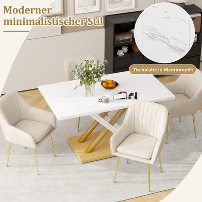 Esstisch Weiß, moderner Küchentisch für Esszimmer und Küche