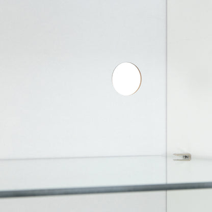 Schwarze LED-Vitrine mit 2 Glastüren - Standvitrine inkl. Beleuchtung, Freistehender Schrank für Wohnzimmer, Buffetschrank & Sammlervitrine, Weiß