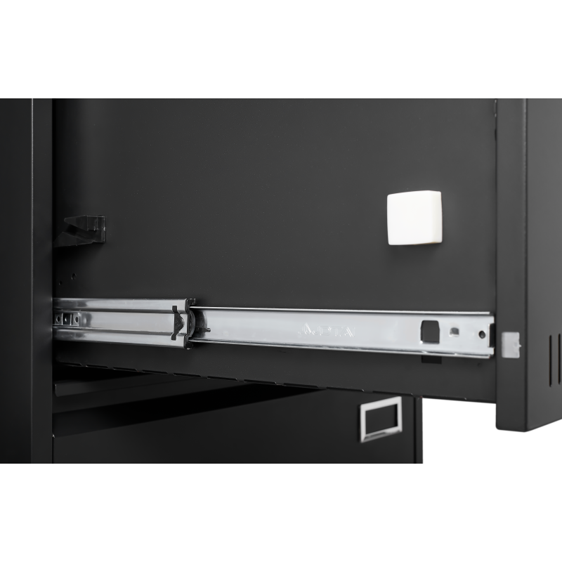2 Drawer Metal Lateral File Cabinet with Lock,Office Vertical Files Cabinet for Home Office/Legal/Letter/A4,Locking Metal File Cabinet,Assembly Required (Black,with 2 Drawer)