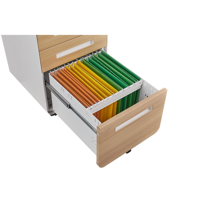 3 Drawer Mobile File Cabinet Under Desk Office,Simple Style Versatile Storage Cabinet for Legal/Letter/A4 Files, 5 Wheel Design Anti-Tilting Cold Rolled Steel Waterproof Moisture-Proof White
