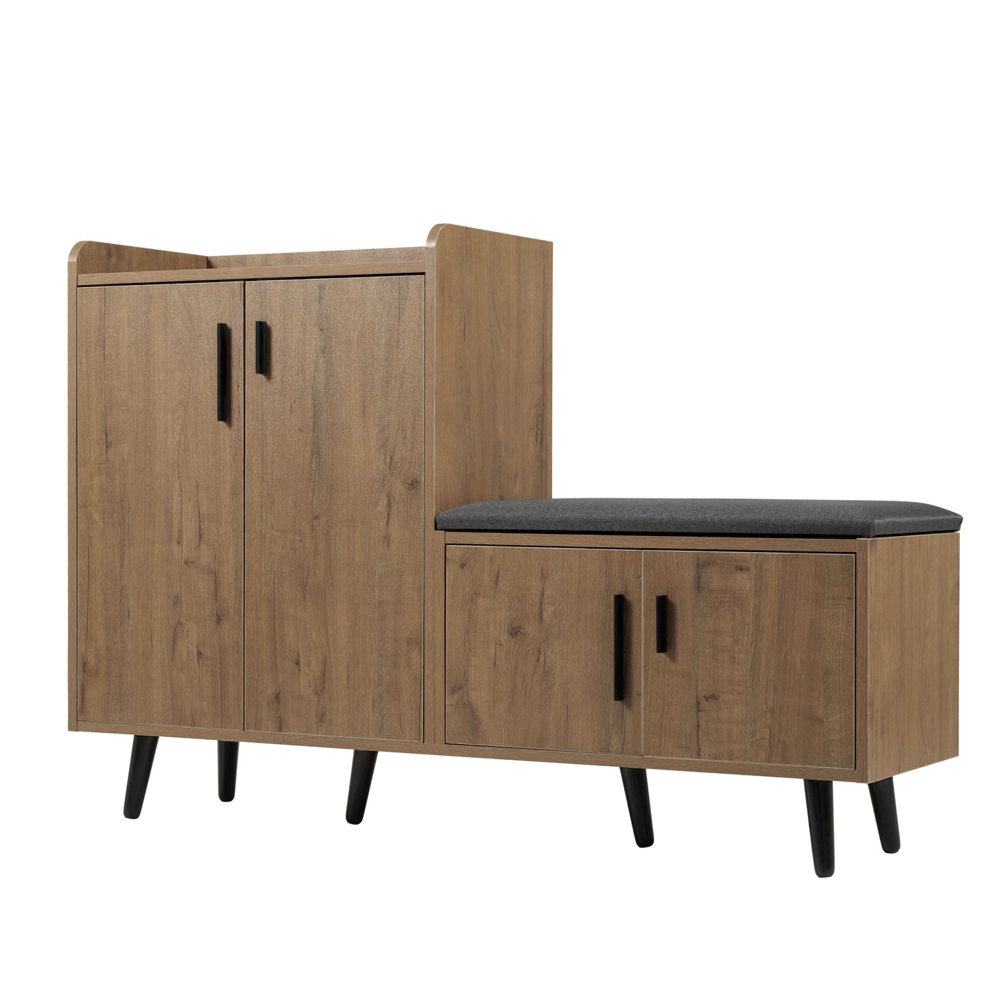 Moderner Schuhbänke mit Holzmaserung, Schuhschrank