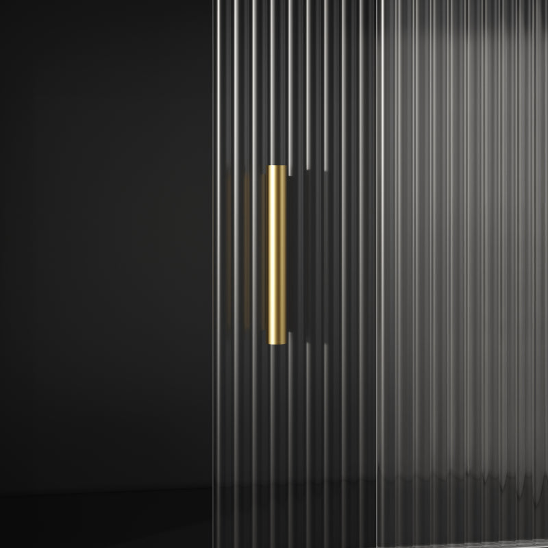 Küchenschrank, Esszimmerschrank, Sideboard mit LED-Beleuchtung, schwarz