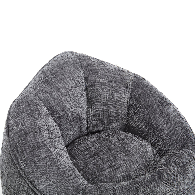 Sitzsack Sofa Stuhl für Erwachsene mit Fußstütze, Grau