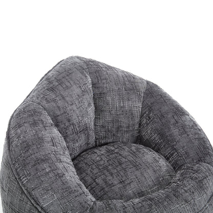 Sitzsack Sofa Stuhl für Erwachsene mit Fußstütze, Grau