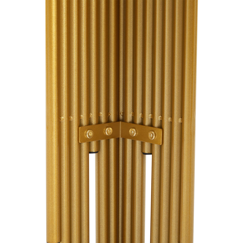 Mid-Century Modern Wohnzimmer Beistelltisch, Konsolentisch, weißer Korpus mit goldenen Beinen, doppellagiges MDF, belastbar bis 40 kg