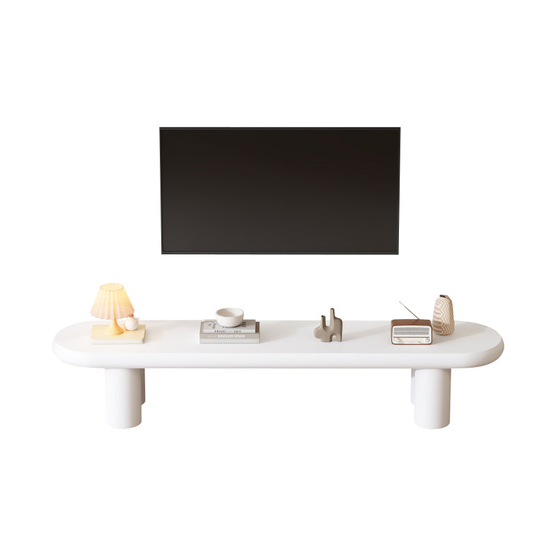 Weißer 160 x 40 x 40 cm großer TV-Schrank, moderner TV-Tisch im minimalistischen Stil mit 4 stabilen Stützbeinen, geeignet für Fernseher bis zu 65 Zoll