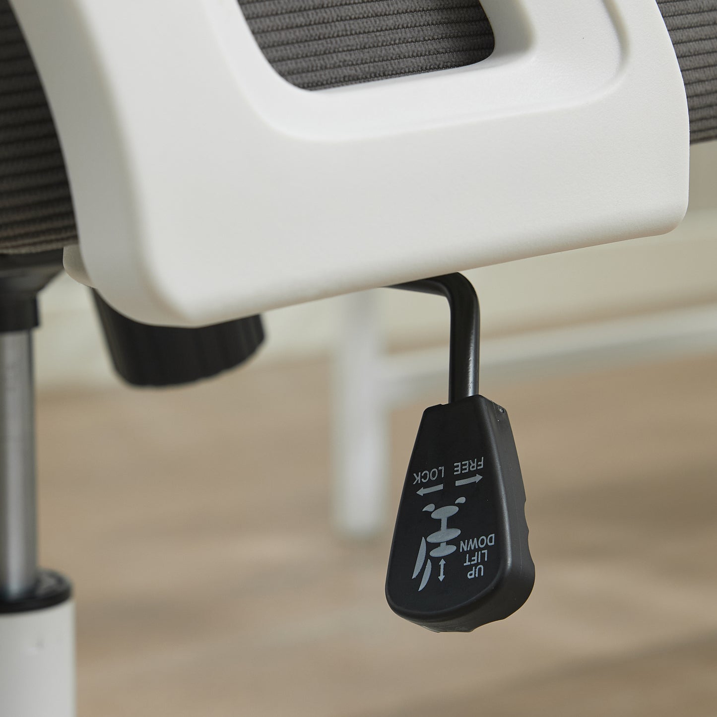 Ergonomischer Netz-Bürostuhl mit verstellbarer Lendenstütze und Kopfstütze – Hochlehner-Exekutive Schreibtischstuhl für Zuhause/Büro. Grau