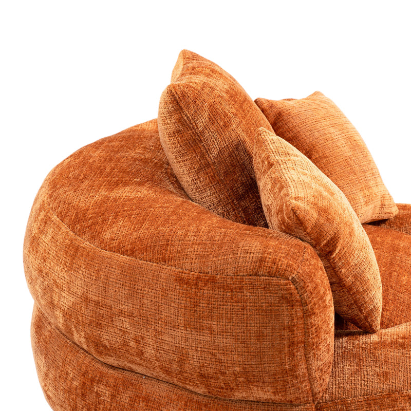Lazy Sofa Durable Komfort Lounger hohen Rücken Sitzsack Stuhl Couch mit drei Kissen für Erwachsene und Kinder, Indoor & Outdoor, Single Gaming Sofa Stuhl für Schlafzimmer, Büro (Orange Chenille)